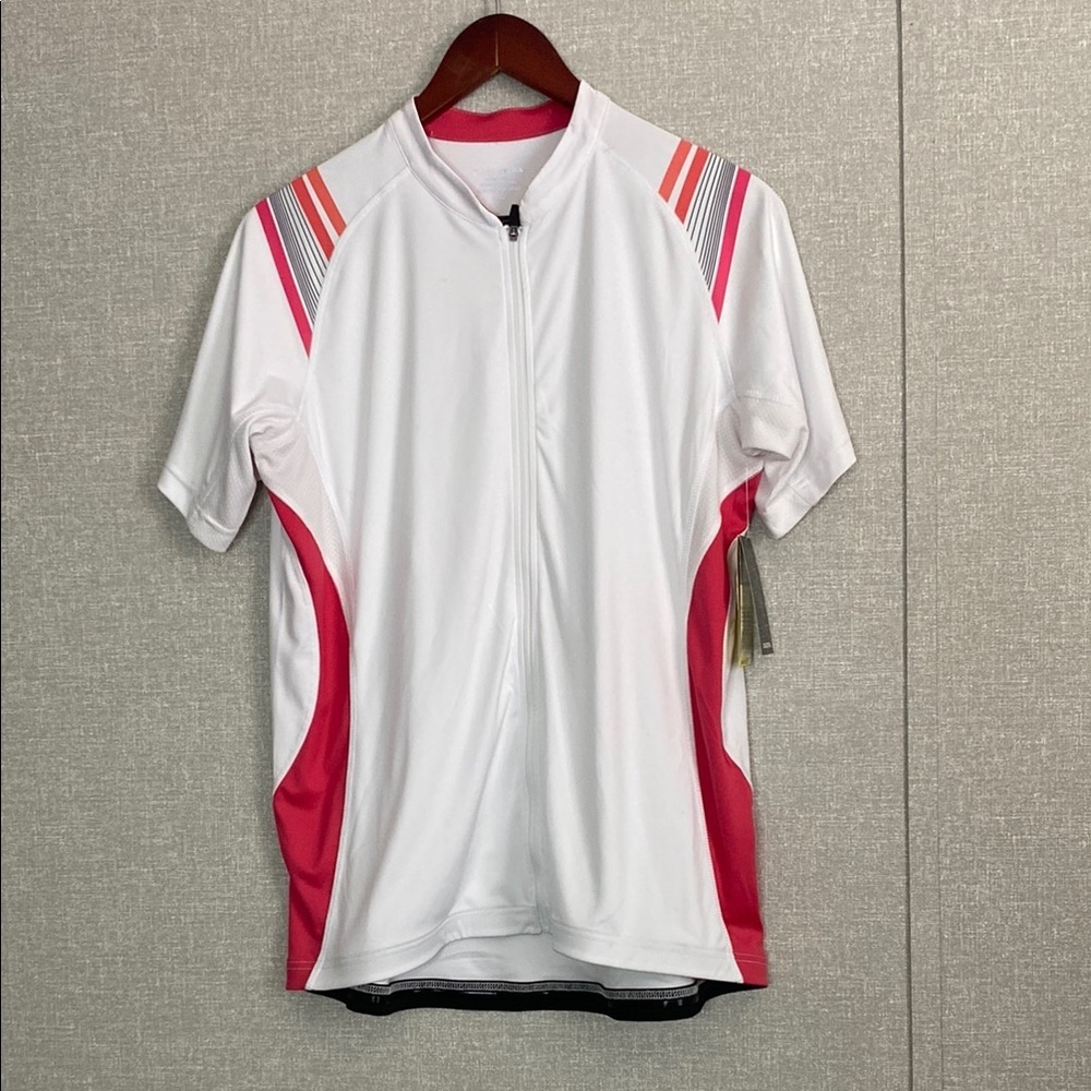 NWT Diadora White and Pink Women's Riding Jersey